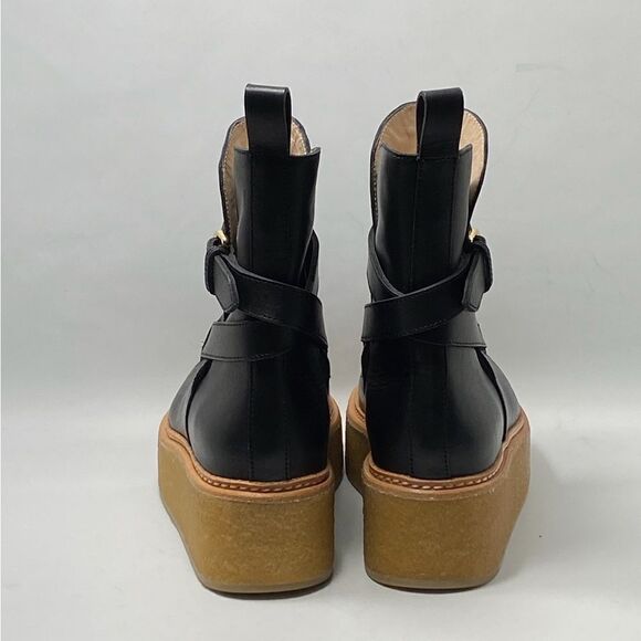 Ulla Johnson Lennox Leather Ankle-Buckle Platform Boots size 37.5 - Picture 5 of 12